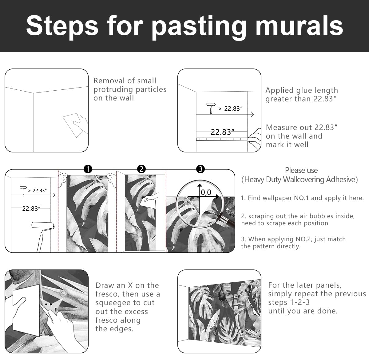 -Tropical Botanical Grey Banana Leaf Fabric Wallpaper Living Room Bedroom Bathroom Plant Wall Mural- 91"x65"( not Peel and Stick)