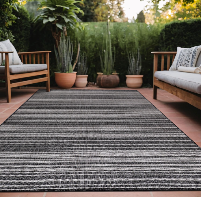 Why This Stripe Outdoor Rug 5x7 Is a Top Choice for Modern Patio & Indoor Living