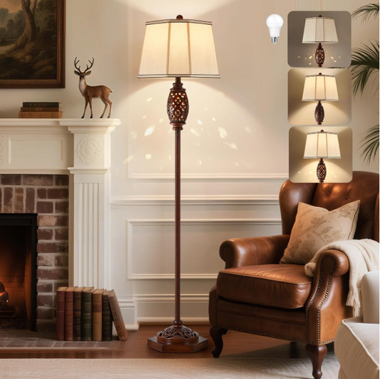 Vintage Floor Lamp Review: Why U.S. Customers Love This Elegant Brown Carved Resin Lamp