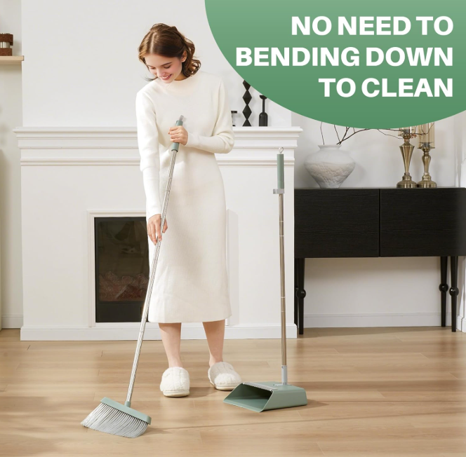 JOYMOOP Dark Teal Green Broom & Dustpan Set – Full Blog Review