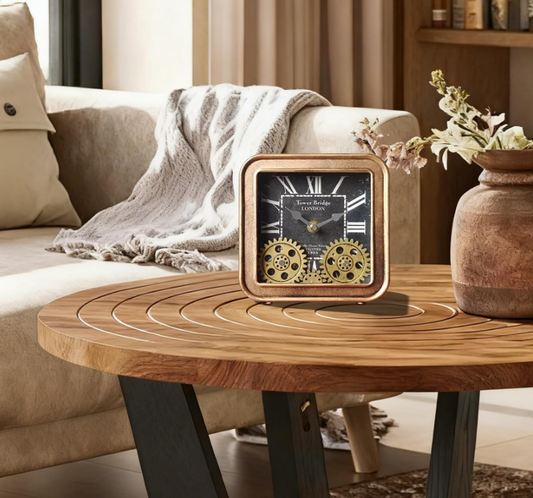 Why U.S. Customers Love Vintage Metal Table Clocks with Moving Gears – A Stylish & Silent Home Decor Upgrade
