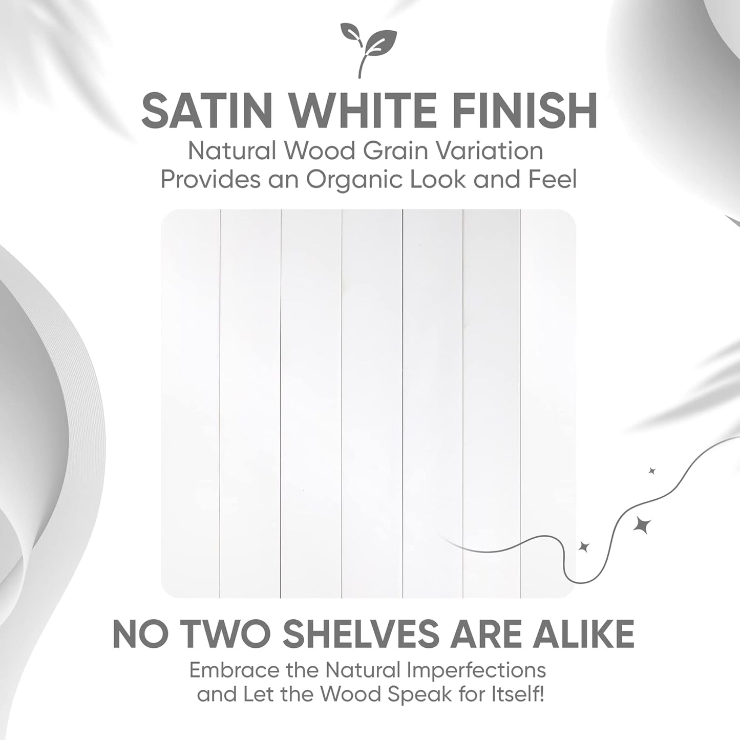 Homeforia White Floating Shelves 24 inch, High End Solid Real Wood 24inch Bathroom Floating Shelf for Wall Mounted, White Wooden 24in Floating Shelves, Heavy Duty Bracket, 24 X 6.5 X 1.75 in, Set of 3