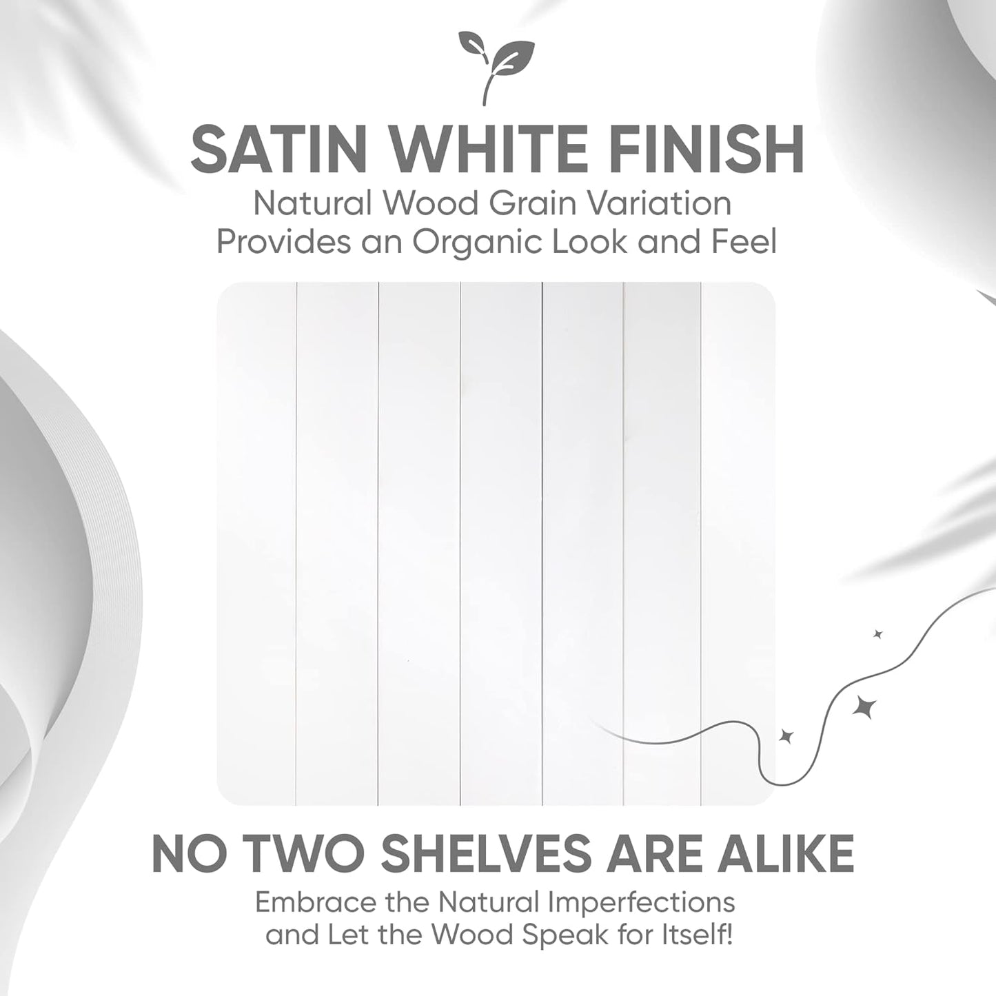 Homeforia White Floating Shelves 24 inch, High End Solid Real Wood 24inch Bathroom Floating Shelf for Wall Mounted, White Wooden 24in Floating Shelves, Heavy Duty Bracket, 24 X 6.5 X 1.75 in, Set of 4