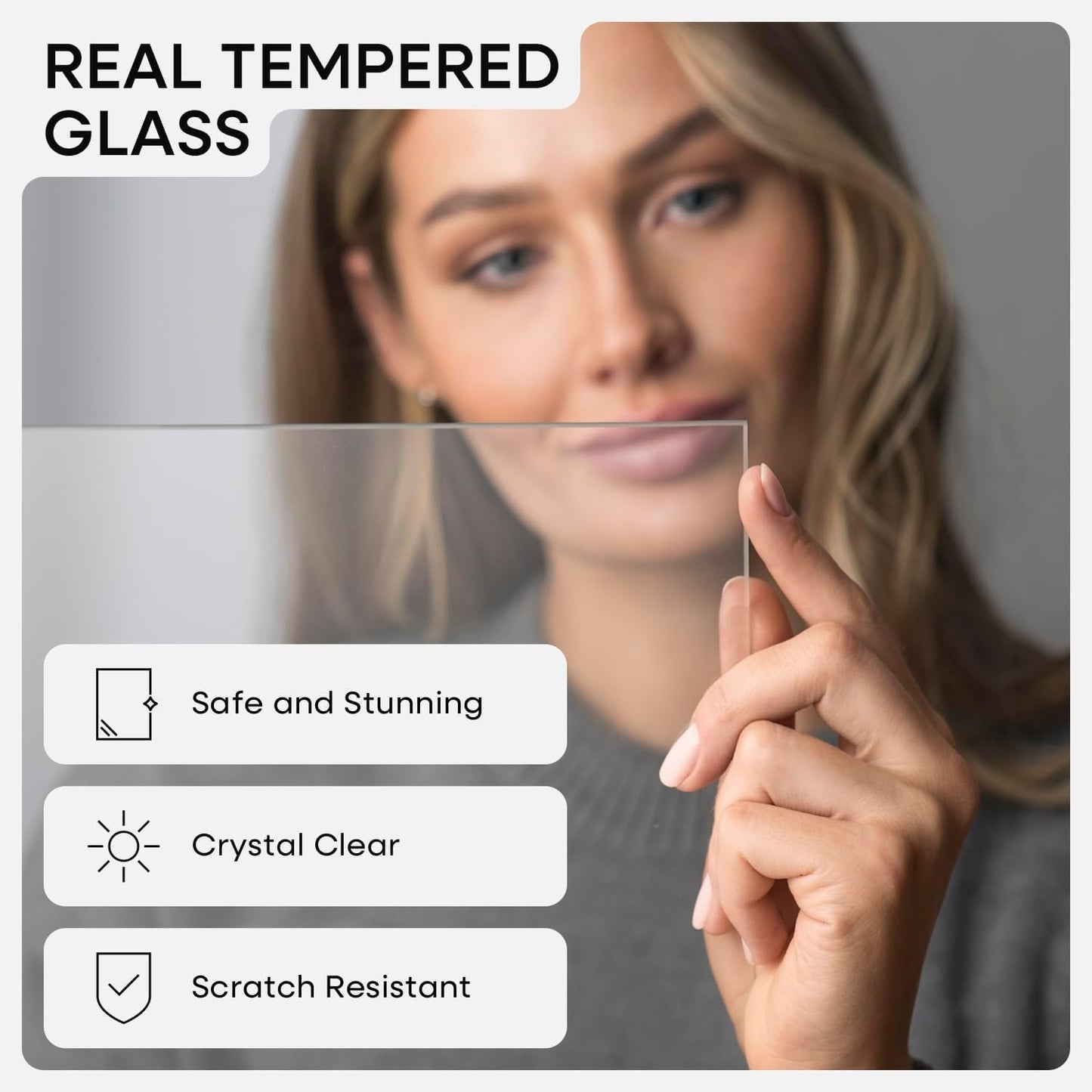 Homeforia 24x36 Black Wood Frame, High End Oak 24x36 Large Wooden Poster Frames with Mat 20x30 inch Photo, 24 x 36 Picture Frame Matted to 20 x 30, 36x24 Thin Frame, Tempered Glass, Wall Kit, Set of 1