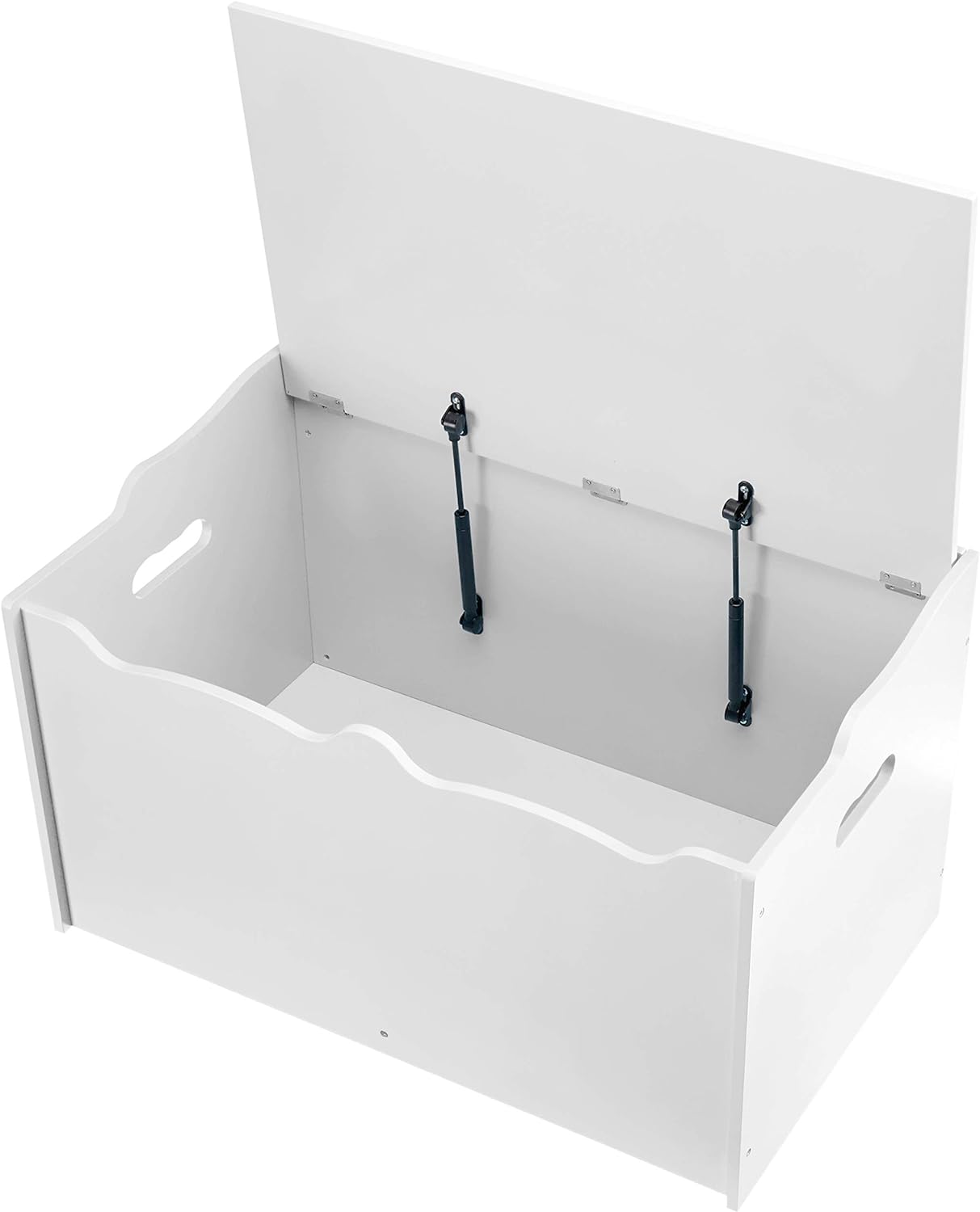 Amazon Basics Kids Toy Box, Wooden Organizer Storage Chest,White, 30" x 18" x 19"