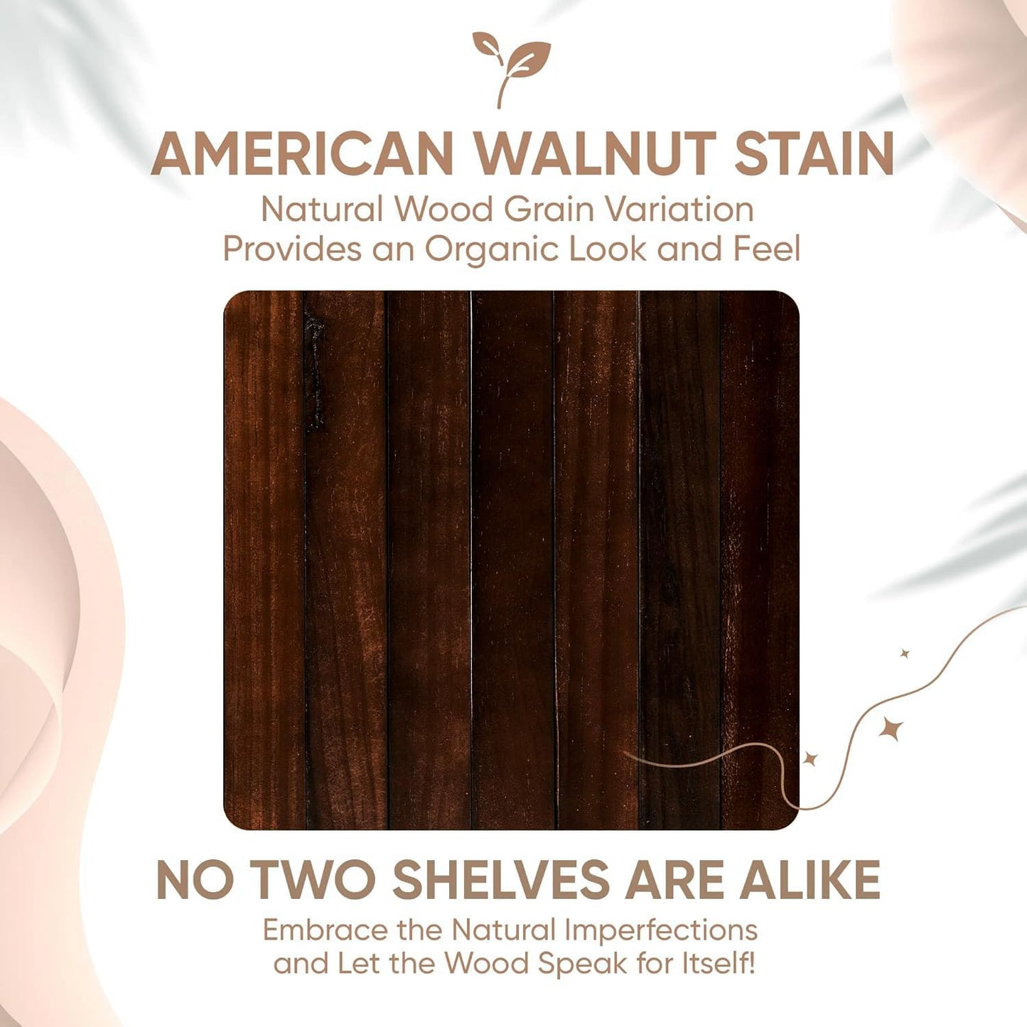 Homeforia Walnut 60 inch Floating Shelf, High End Solid Real Wood 60inch Long Floating Shelf for Wall, Dark Brown Wooden 60in Large Floating Shelves, Heavy Duty Bracket, 60 X 6.5 X 1.75 inch, Set of 2