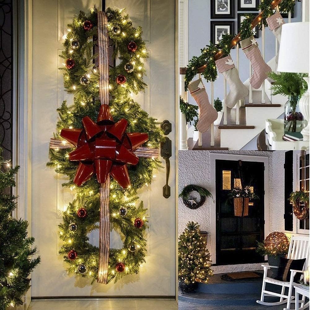 Hopolon Christmas Lights, 2 Pack 23ft 100 Mini String Lights, 120V UL Certified Extendable Tree Lights for Patio, Garden, Home, Party, Holiday, Wedding, Indoor&Outdoor Decor(2pcs Warm White)