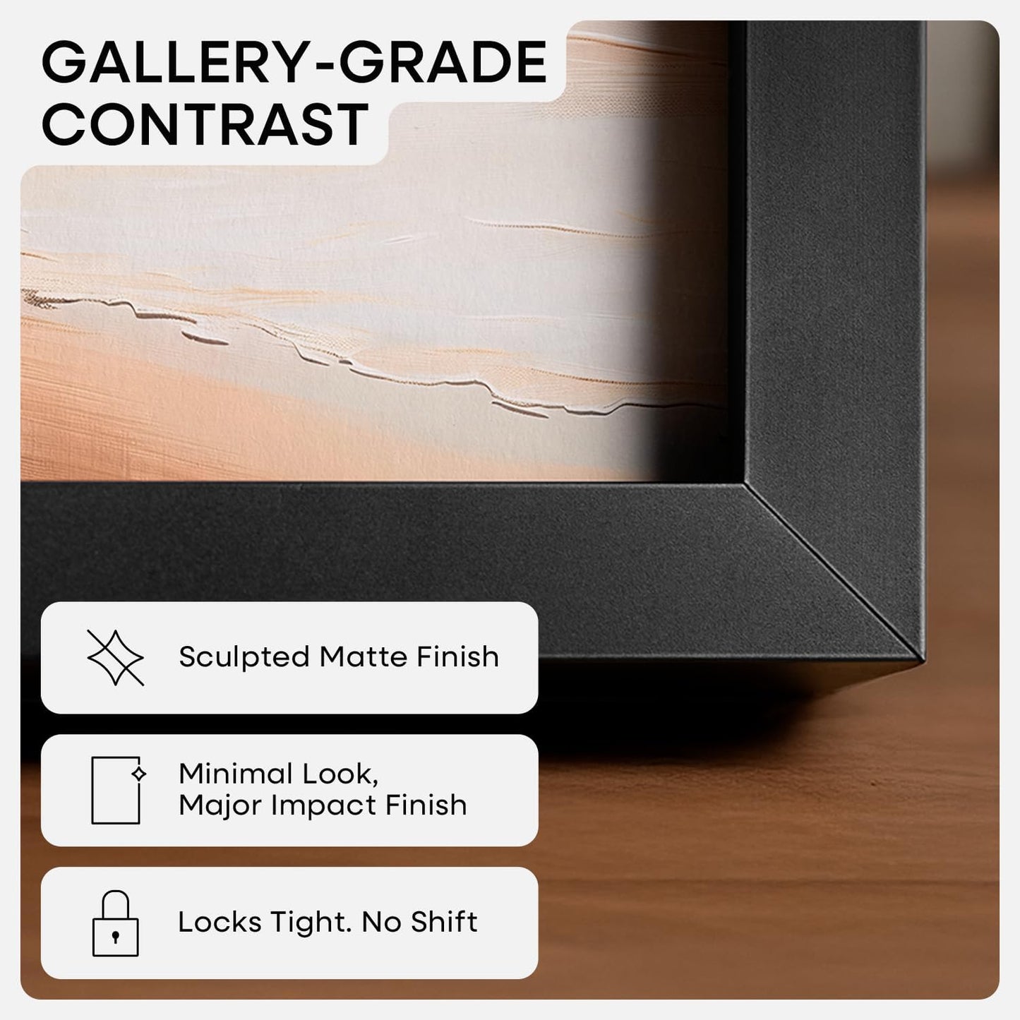 Homeforia A1 Poster Frame Black, High End Metal 23.4 x 33.1 inch Large Picture Frames with Mat 16.5 by 23.4 for Photo, A1 Size Frames Matted to A2 Print, 23.4x33.1 Thin Frame, Tempered Glass, Set of 1