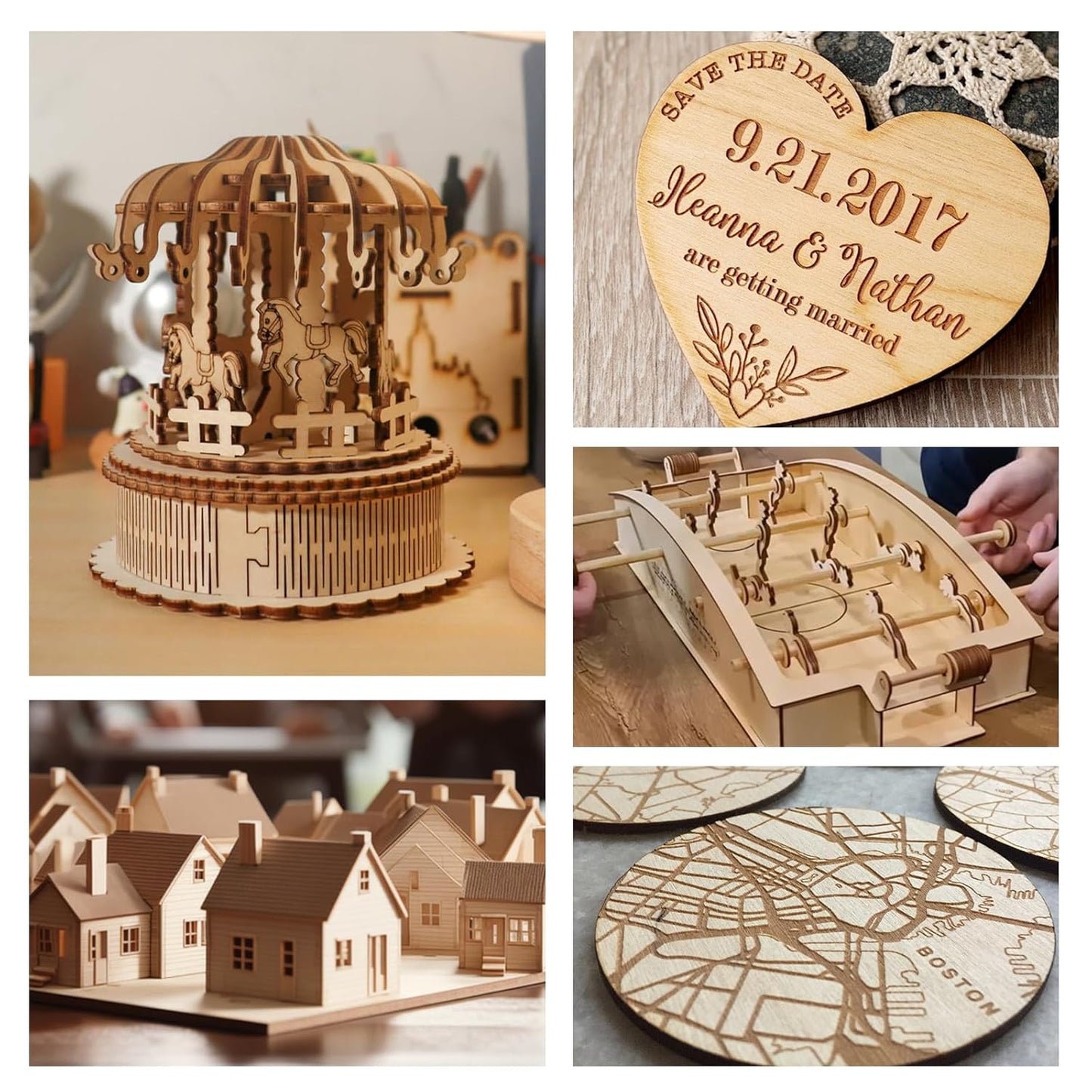 10 Pack 16x16x1/8 Inch Basswood Sheets, Large Size Basswood for Laser Cutting & Engraving, Plywood Wood Board Unfinished Wood Sheets for Crafts, DIY Architectural Models, Wood Burning and Painting.